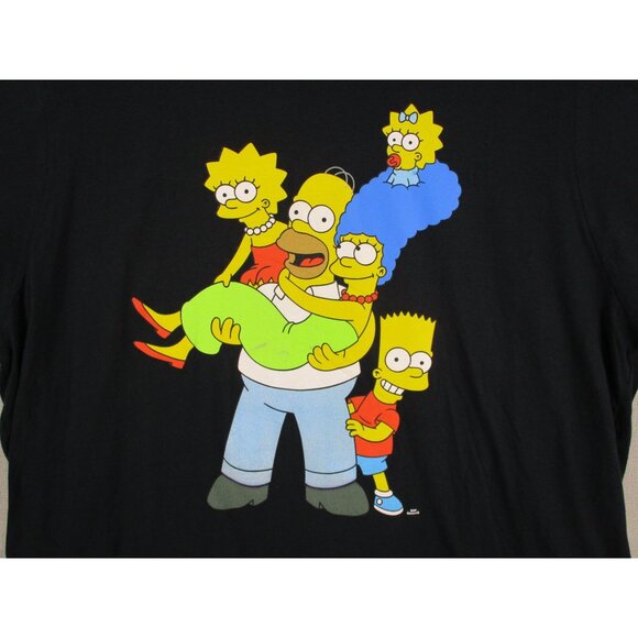 The Simpsons Family Graphic Tv Show T Shirt Black Cotton XL - Picture 2 of 8